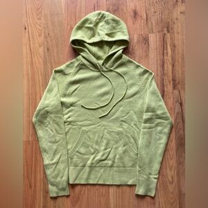 Banana Republic 100% Cashmere Pullover Womens Medium Chartreuse Sweater Hoodie